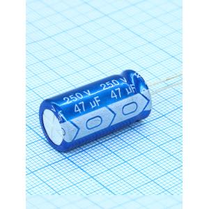 Конденсатор 47мкФ 250В 13*25мм 105С (упаковка 4шт) JB JRB2E470M05001300250000B 225мА 2000час