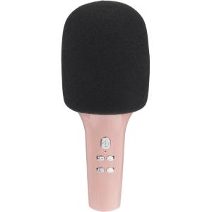 Микрофон караоке K9 microSD, bluetooth, встроенная колонка, розовый