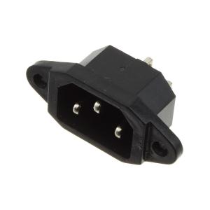 Сетевая вилка на корпус под винт AC-016 (упаковка 4шт) 250В 10А тип C14