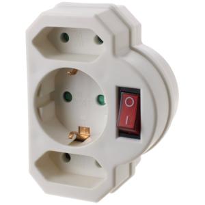 Сетевой тройник 16А с/з выключатель Navigator