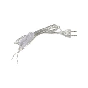 Шнур сетевой 1.7м с выключателем, прозрачный Navigator, для бра