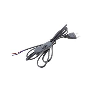 Шнур сетевой 1.7м с выключателем, серый Navigator, для бра