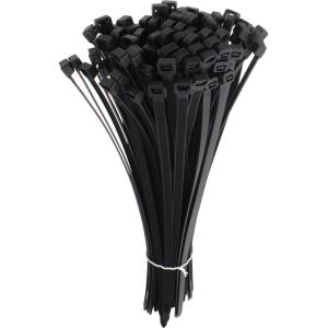 Стяжка кабеля 300*7.6мм Navigator, нейлоновая, черная, 100 штук
