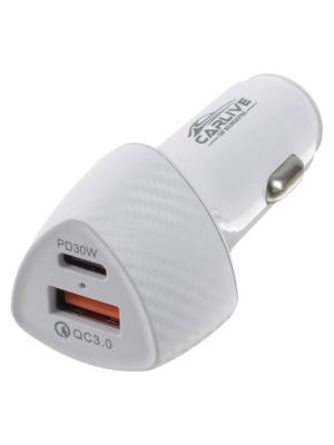 Зарядное устройство вход штекер прикуривателя, выход USB(G)/Type-C(G) 5В 3А, 9В 3А, 12В 2,5A